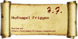 Hufnagel Frigyes névjegykártya